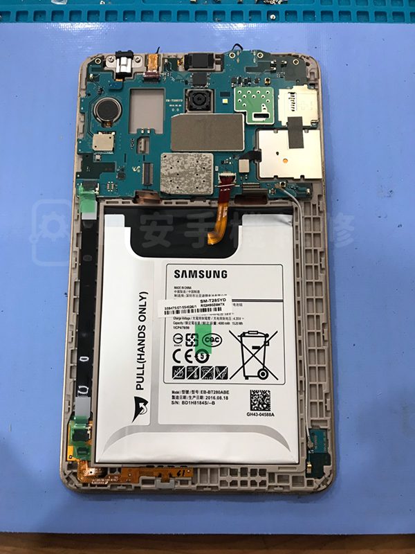 Samsung T285 拆卸平板螢幕