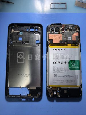 OPPO AX5s 更換螢幕，移除保護蓋