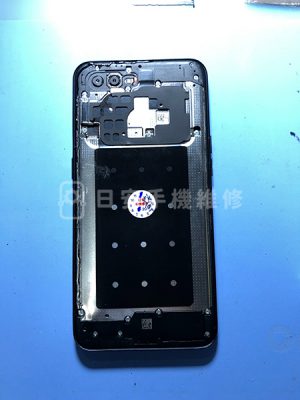 OPPO AX5s 更換螢幕，貼上保固貼紙