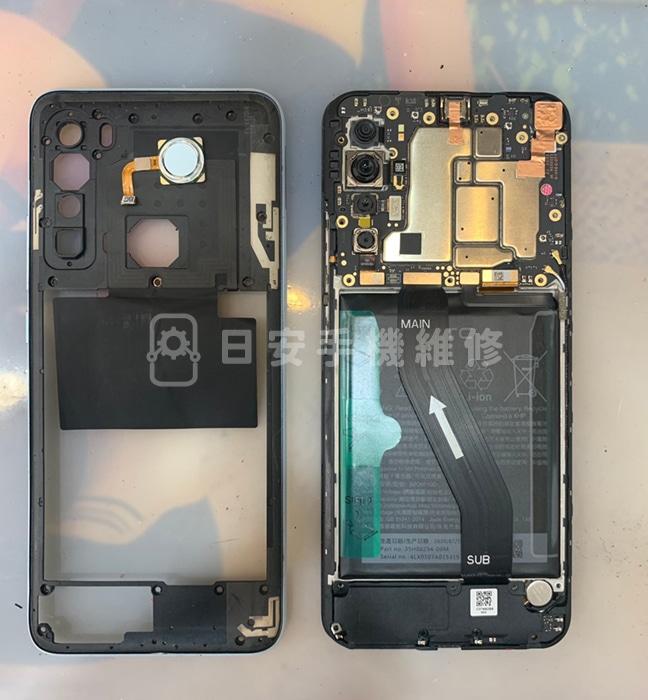 HTC U20 5G 移除主板保護蓋